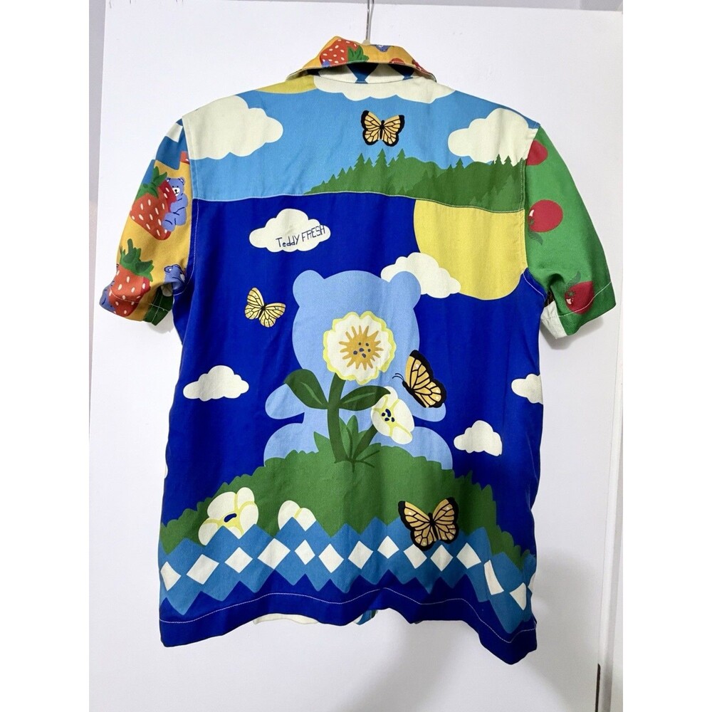 RARE Teddy Fresh Limited Edition Heaven Camp Button Shirt size XS colorful - Picture 7 of 7